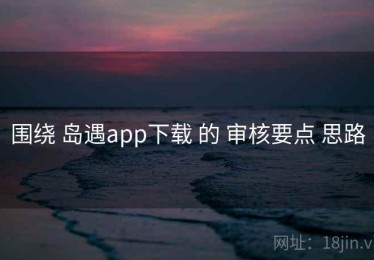 围绕 岛遇app下载 的 审核要点 思路
