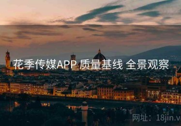 花季传媒APP 质量基线 全景观察