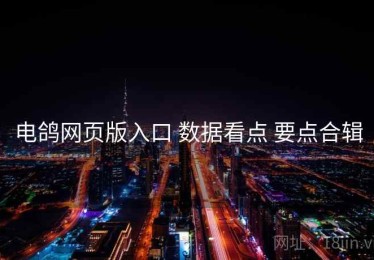 电鸽网页版入口 数据看点 要点合辑