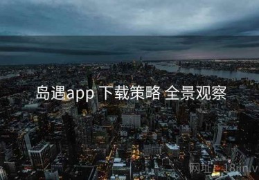 岛遇app 下载策略 全景观察