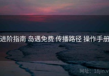 进阶指南 岛遇免费 传播路径 操作手册
