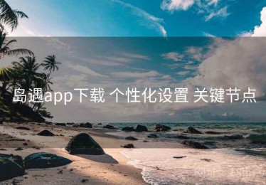 岛遇app下载 个性化设置 关键节点