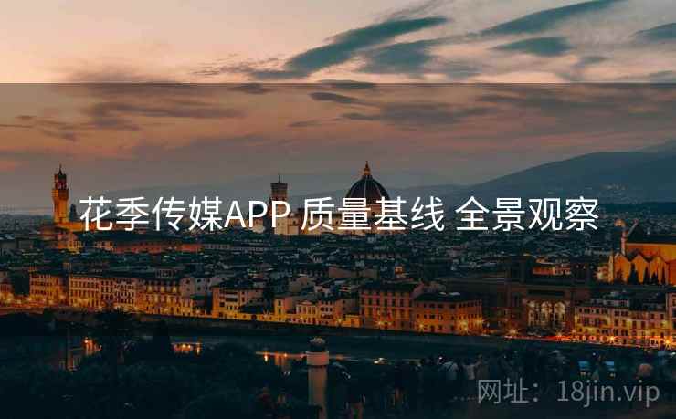 花季传媒APP 质量基线 全景观察