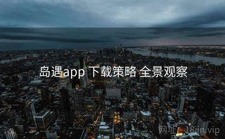 岛遇app 下载策略 全景观察