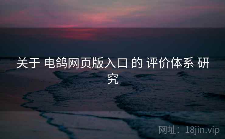 关于 电鸽网页版入口 的 评价体系 研究
