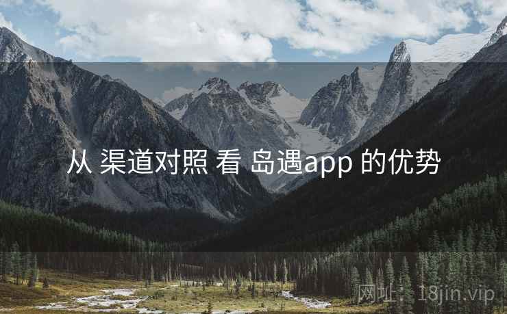 从 渠道对照 看 岛遇app 的优势 从 渠道对照 看 岛遇app 的优势